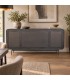 Credenza 4 ante Orissa nera in legno di mango