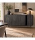 Credenza 4 ante Orissa nera in legno di mango