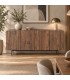Credenza 4 ante Orissa naturale con struttura in legno di mango