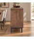 Credenza 4 ante Orissa naturale con struttura in legno di mango