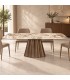 Tavolo allungabile Mirvana con piano in ceramica effetto Patagonia