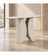 Consolle Ardis beige chiaro con piano in ceramica effetto onice