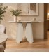 Consolle Ardis beige chiaro con piano in ceramica effetto onice