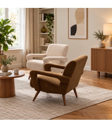 Poltrona Berna palm con rivestimento in poliestere