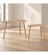 Set di 2 tavolini Jofrid irregolari naturale con gambe in legno di pino
