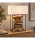 Lampada da tavolo Kubi bianco altezza 76 cm con attacco E27