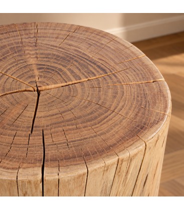Sgabello Artur altezza 35 cm con struttura in legno di acacia