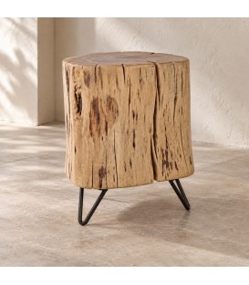 Sgabello Artur altezza 41 cm con struttura in legno di acacia