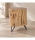 Sgabello Artur altezza 41 cm con struttura in legno di acacia