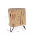 Sgabello Artur altezza 41 cm con struttura in legno di acacia