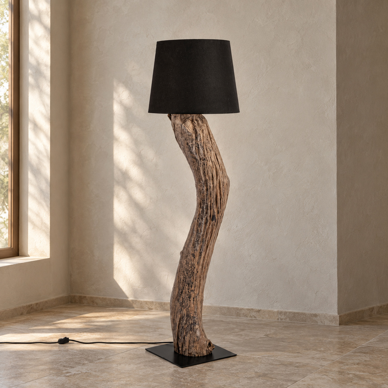 Piantana Kleta nero altezza 120 cm con attacco E27