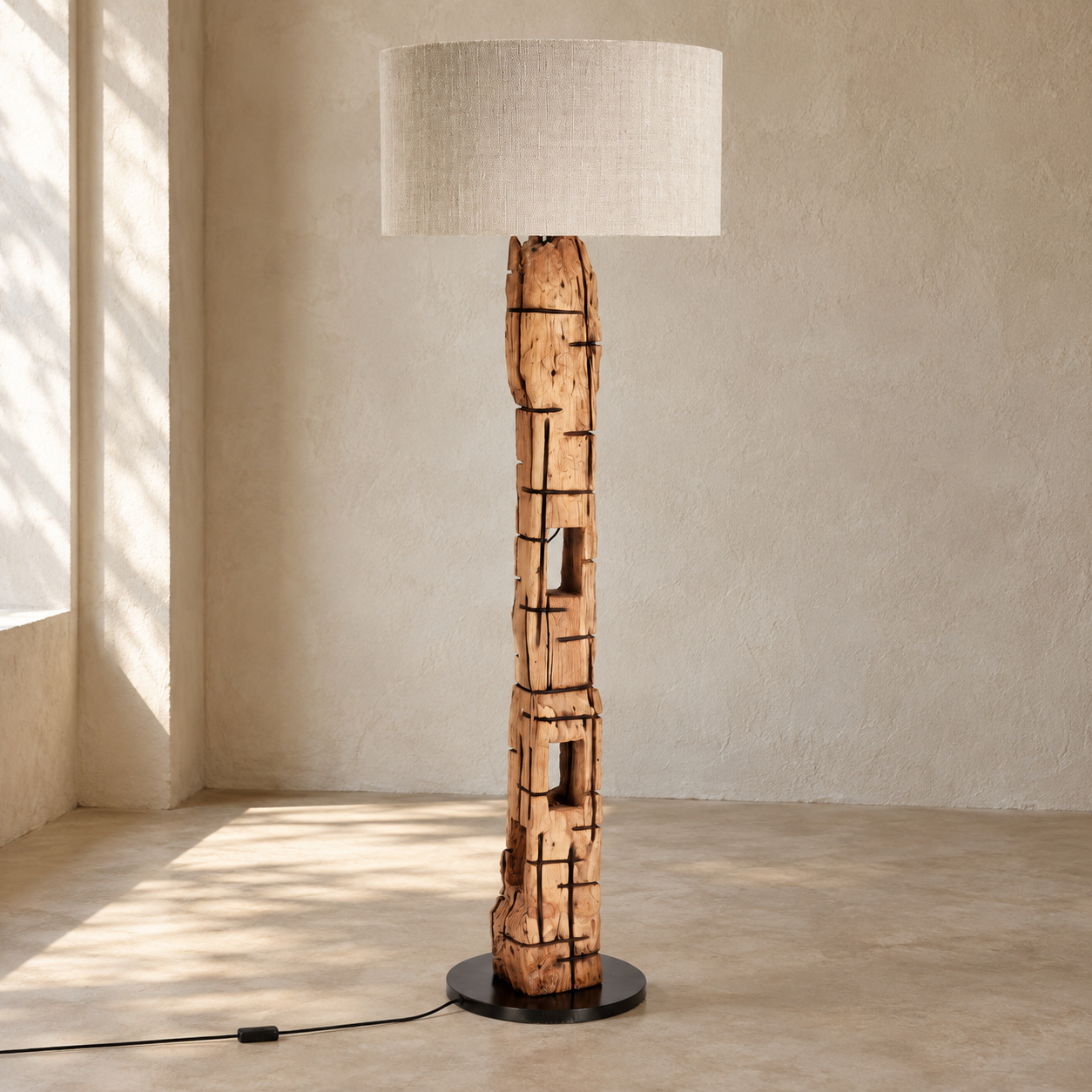 Piantana Kleta beige altezza 143 cm con attacco E27