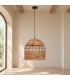 Lampadario Malawi naturale in giacinto d acqua con attacco E27