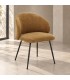 Sedia Gesien ocra con rivestimento in poliestere