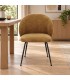 Sedia Gesien ocra con rivestimento in poliestere