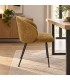 Sedia Gesien ocra con rivestimento in poliestere