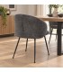 Sedia Gesien grigio scuro con rivestimento in poliestere