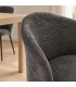 Sedia Gesien grigio scuro con rivestimento in poliestere