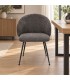 Sedia Gesien grigio scuro con rivestimento in poliestere