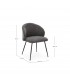 Sedia Gesien grigio scuro con rivestimento in poliestere