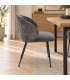 Sedia Gesien grigio scuro con rivestimento in poliestere