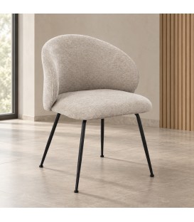 Sedia Gesien grigio con rivestimento in poliestere
