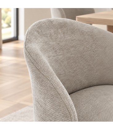 Sedia Gesien grigio con rivestimento in poliestere