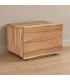 Comodino 2 cassetti Aron in legno di acacia
