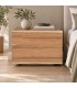Comodino 2 cassetti Aron in legno di acacia