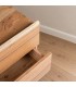 Comodino 2 cassetti Aron in legno di acacia