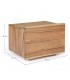 Comodino 2 cassetti Aron in legno di acacia