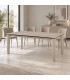 Tavolo allungabile Asiri beige con piano effetto travertino