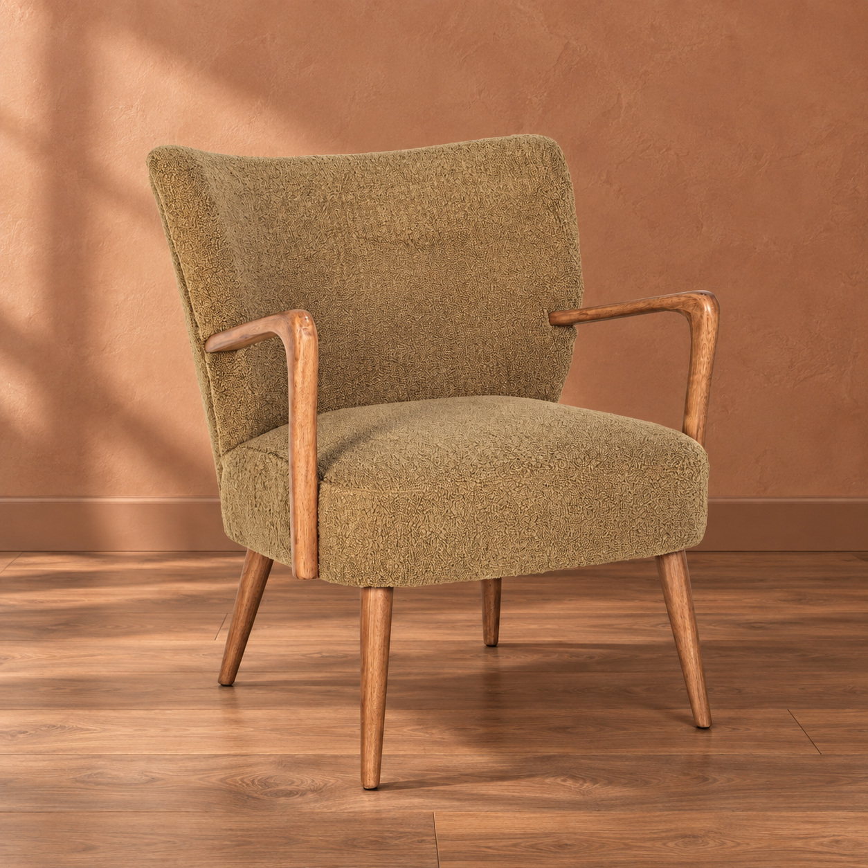Poltrona Moritz palm con rivestimento in poliestere