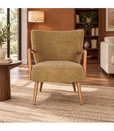 Poltrona Moritz palm con rivestimento in poliestere