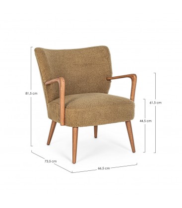 Poltrona Moritz palm con rivestimento in poliestere