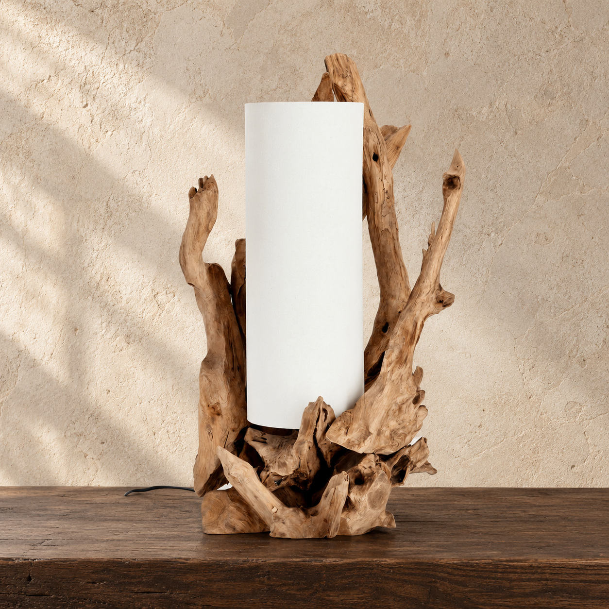 Lampada da tavolo Ace bianco altezza 80 cm con attacco E27
