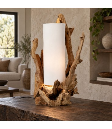 Lampada da tavolo Ace bianco altezza 80 cm con attacco E27