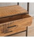 Libreria Elmer in legno di acacia con 4 cassetti