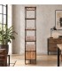 Libreria Elmer in legno di acacia con 4 cassetti