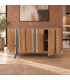 Credenza 3 ante Aron con struttura in legno di acacia
