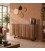 Credenza 3 ante Aron con struttura in legno di acacia