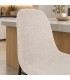 Sgabello da cucina New Irelia nero e beige con rivestimento in poliestere