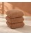 Pouf Antara terracotta con rivestimento effetto bouclé