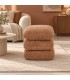 Pouf Antara terracotta con rivestimento effetto bouclé