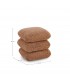 Pouf Antara terracotta con rivestimento effetto bouclé