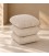 Pouf Antara beige con rivestimento effetto bouclé