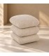 Pouf Antara beige con rivestimento effetto bouclé