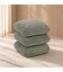Pouf Antara verde con rivestimento effetto bouclé