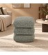 Pouf Antara verde con rivestimento effetto bouclé