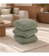 Pouf Antara verde con rivestimento effetto bouclé